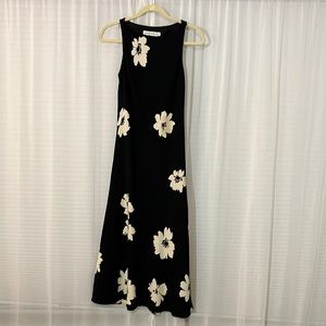 Black dress with flowers- wedding guest or party